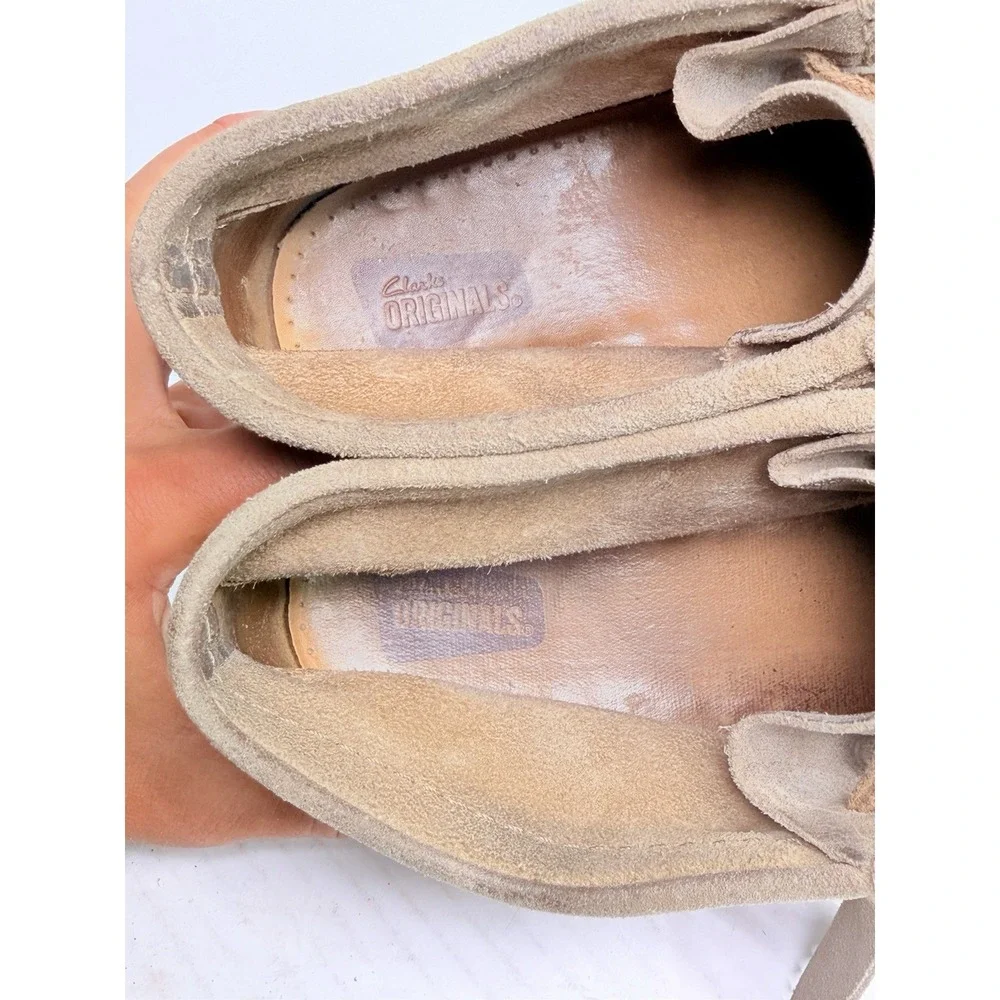 Clarks Originals Wallabee Tan Suede Shoes Men's 12 US UK 11 Crepe Sole